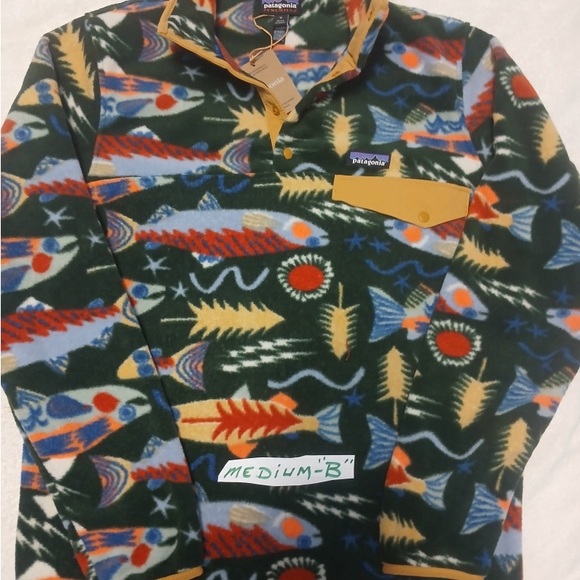 Patagonia Salmon Energy Synchilla - RARE - Picture 4 of 6